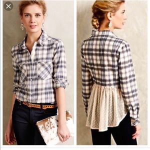 Anthropologie embellished flannel